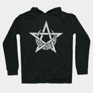 Black Celtic Pentacle | Pentagram | Celtic Moon Hoodie